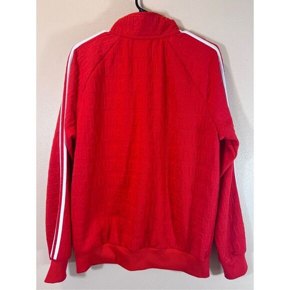 NWOT Walt Disney World Mickey Mouse Embossed Red Zip Up Retro Style Track Jacket - Picture 5 of 11